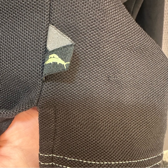 Tommy Bahama IslandZone Black Quarter Zip Pullover Supima Cotton XL Longsleeve - Picture 6 of 15